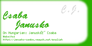 csaba janusko business card